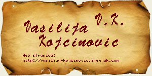 Vasilija Kojčinović vizit kartica
